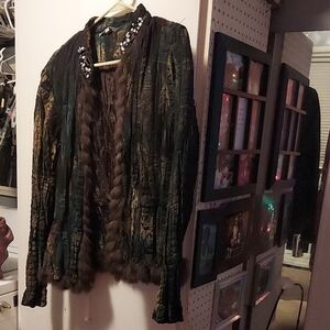 Elegant Black and Brown Women's Blazer